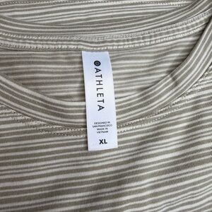 Athleta Tan Striped Tank Top